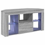 vidaXL Meuble TV LED d'Angle Gris Sonoma 100 x 40 x 50 cm