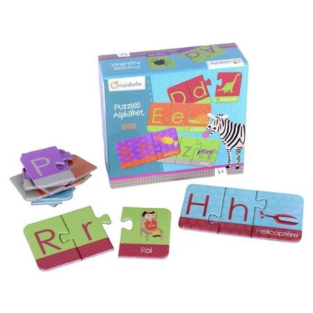 boite de Puzzle Alphabet AVENUE MANDARINE