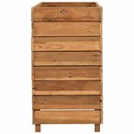vidaXL Lit surélevé 100x40x72 cm bois de teck recyclé et acier