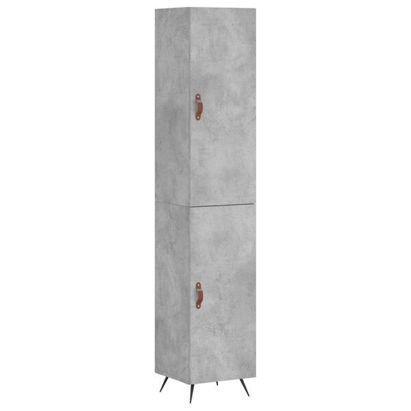 vidaXL Buffet haut Gris béton 34 5x34x180 cm Bois d'ingénierie