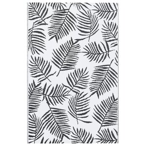 vidaXL Tapis d'extérieur ARAKIL Blanc et noir 120x180 cm PP
