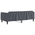 vidaXL Lit de repos sans matelas gris foncé 100x200 cm velours