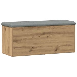 vidaXL Banc de rangement Chêne artisanal 102x42x45 cm Bois d'ingénierie