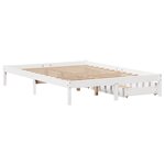 vidaXL Cadre de lit sans matelas blanc 160x200 cm bois de pin massif