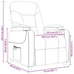 vidaXL Fauteuil de massage Rouge bordeaux Tissu