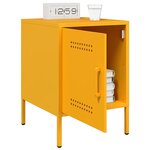 vidaXL Tables de chevet 2 Pièces jaune moutarde 36x39x50 5 cm acier