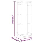 vidaXL Portant de bois de chauffage 50x28x132 cm acier inoxydable