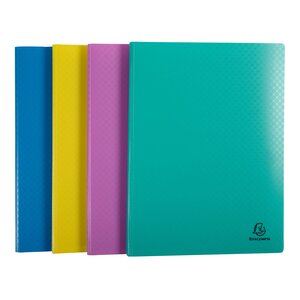 Protège-documents forever young exacompta polypropylène a4 40 pochettes - 80 vues couleurs assorties - lot de 4