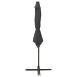 vidaXL Parasol déporté avec mât et lumières LED Anthracite 300 cm