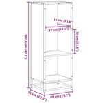 vidaXL Bibliothèque chêne marron 40x35x107 5 cm bois d'ingénierie