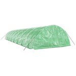vidaXL Serre avec cadre en acier vert 80 m² 16x5x2 3 m