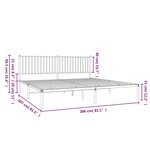 vidaXL Cadre de lit métal sans matelas et tête de lit blanc 200x200 cm