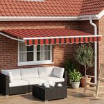vidaXL Store rétractable manuel avec LEDs 3 5 x 2 5 m