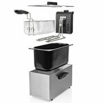 Tristar friteuse 2000 w 3 l acier inoxydable argenté