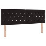 Lit à ressorts vidaXL avec matelas Noir 140x200 cm Velours