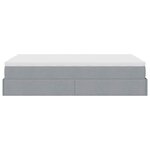 vidaXL Cadre de lit ottoman avec matelas gris clair 120x190 cm tissu