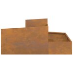 vidaXL Cache-pot de jardin Marron 100 x 100 x 50 cm Acier Corten