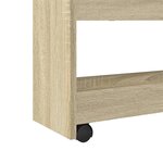 vidaXL Chariot de rangement étroit 4 niveaux chêne sonoma