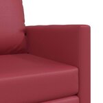 vidaXL Sofa Lit de Sol Rouge bordeaux 74 x 77 x 81 cm Faux cuir