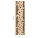 vidaXL Tapis BCF Beige 100x400 cm