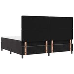 vidaXL Lit à ressorts avec matelas Noir 200 x 200 cm Velours