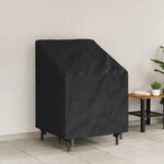vidaXL Housse de chaise de jardin Noir 75 x 78 x 65 / 100 cm Tissu 600D