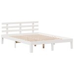 vidaXL Lit bibliothèque sans matelas blanc 150x200 cm bois pin massif