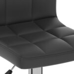 vidaXL Tabouret de bar Noir Similicuir