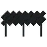 vidaXL Tête de lit Noir 141x3x80 5 cm Bois massif de pin