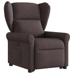 vidaXL Fauteuil inclinable marron foncé tissu