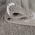 Tapis coton motif petites étoiles 3 couleurs - gris rose - 120 x 160