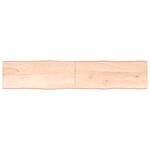 vidaXL Dessus de table bois massif non traité bordure assortie
