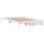 vidaXL Cadre de lit sans matelas blanc 140x200 cm bois de pin massif