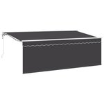 vidaXL Auvent Rétractable Anthracite Blanc Gris