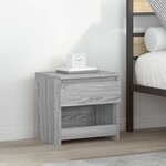 vidaXL Tables de chevet 2 Pièces Sonoma gris 40x30x39cm Bois d'ingénierie