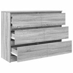 vidaXL Buffet sonoma gris 100x35x76 cm bois d'ingénierie
