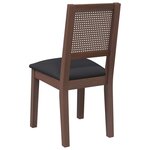 vidaXL Chaises à manger coussins 2 Pièces marron bois massif caoutchouc