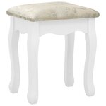vidaXL Ensemble de coiffeuse avec tabouret Blanc 75x69x140cm Paulownia