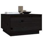 vidaXL Table basse Noir 55x56x32 cm Bois massif de pin