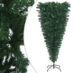 vidaXL Arbre de Noël artificiel renversé pré-éclairé et boules 180 cm