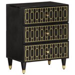 vidaXL Table de chevet 50x33x60 cm bois de manguier massif