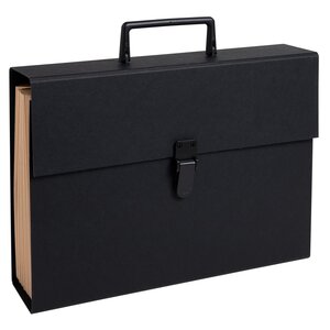 Trieur valisette + poignée 20comp. noir x 4 EXACOMPTA