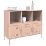 vidaXL Buffet rose 100 5x39x79 cm acier laminé à froid