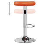 Vidaxl tabourets de bar 2 pcs orange similicuir