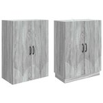 vidaXL Ensemble de Meubles 2 Pièces Sonoma gris Bois d'ingénierie