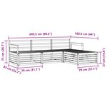 vidaXL Ensemble de canapés d'extérieur 4 pc Naturel