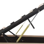 vidaXL Cadre de lit avec rangement hydraulique Similicuir 160x200 cm