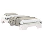 vidaXL Cadre de lit Blanc 90 x 210 cm Pin massif