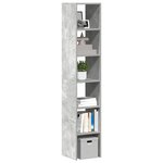 vidaXL Bibliothèques 2 Pièces empilable gris béton bois d'ingénierie