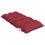 vidaXL Coussins de chaise à dossier bas lot de 4 rouge bordeaux